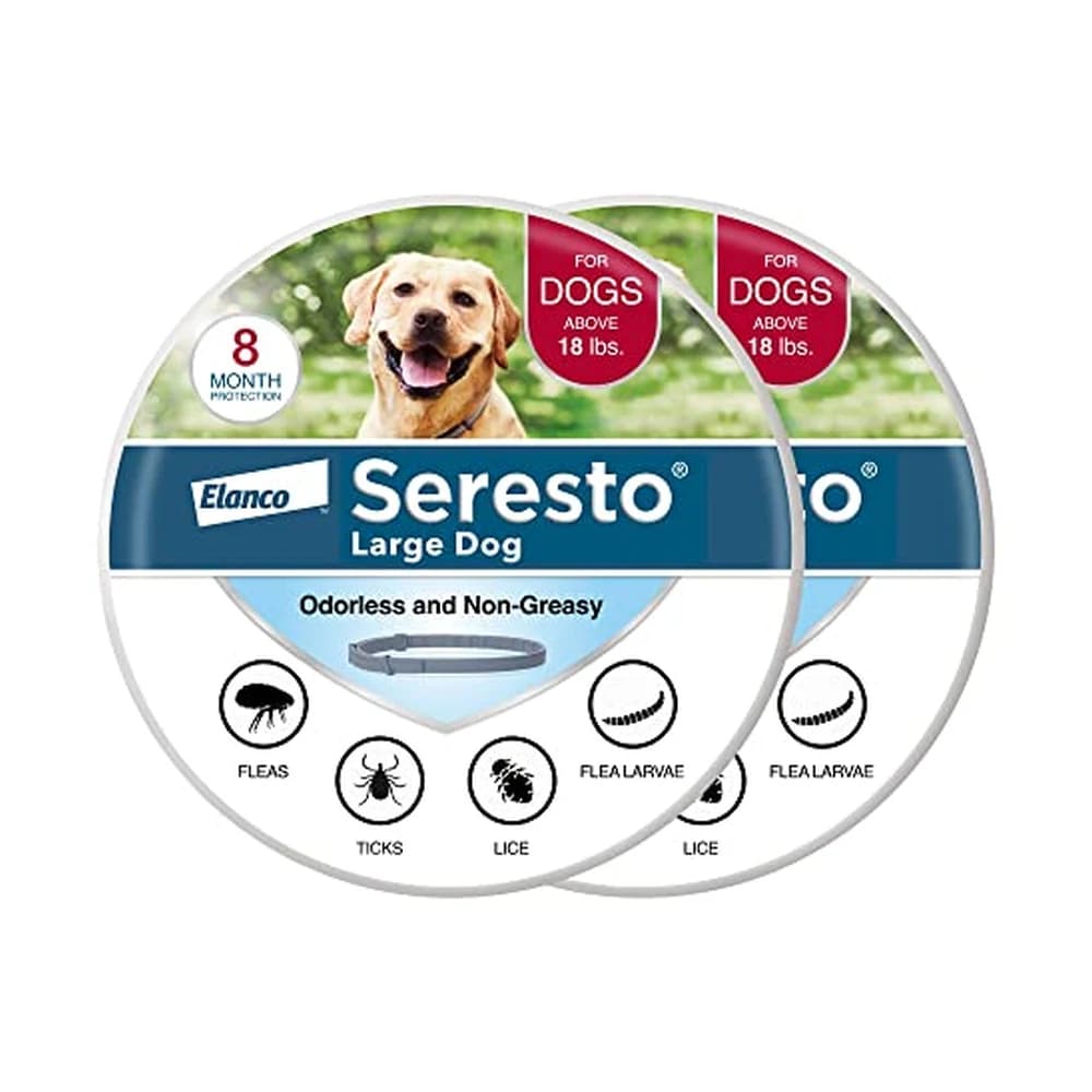 Seresto 8-Month Flea & Tick Collar, Dogs Over 18 lb (2-pack), the top pick for Flea & Tick